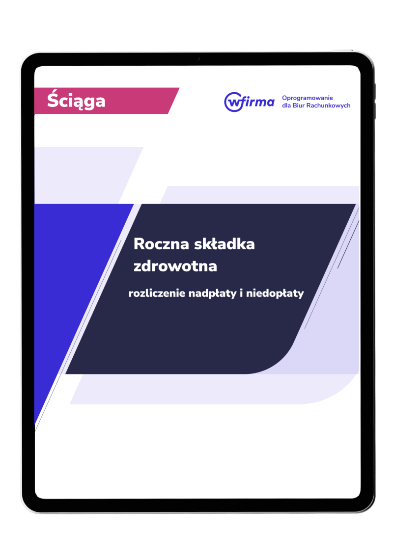 Roczna składka zdrowotna - rozliczenie nadpłaty oraz niedopłaty