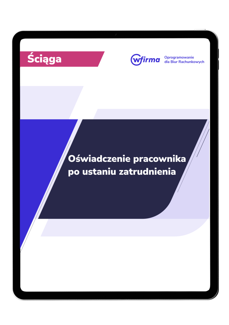 Oświadczenia pracownika po ustaniu zatrudnienia