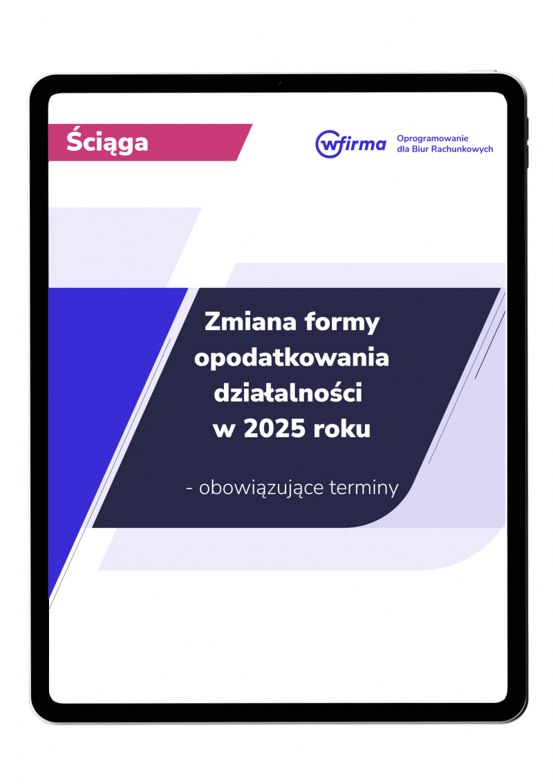 Zmiana formy opodatkowania działalności w 2025 roku