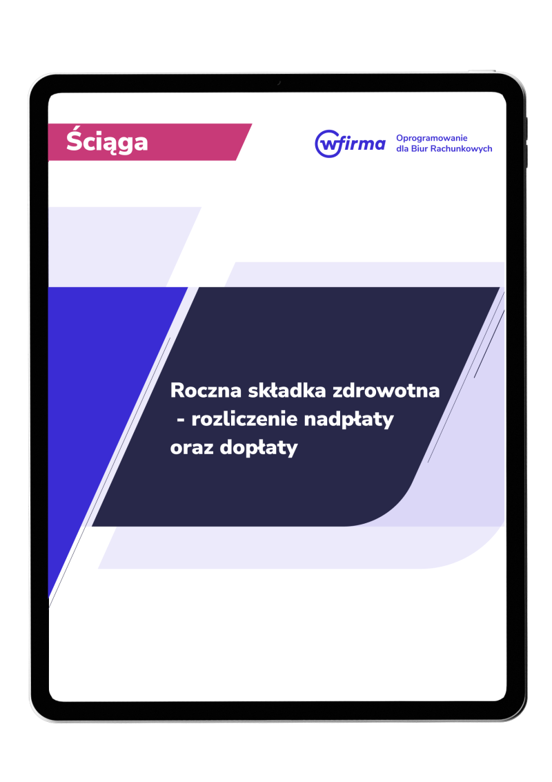 Roczna składka zdrowotna - rozliczenie nadpłaty oraz dopłaty z deklaracji ZUS
