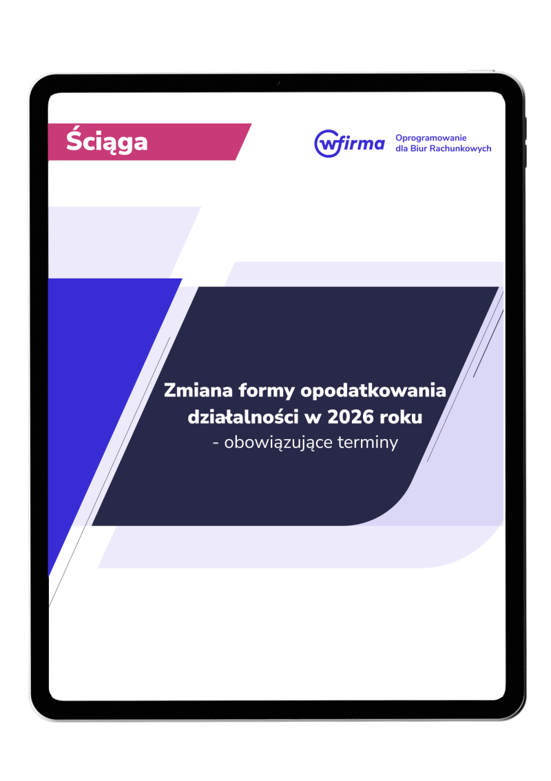 Zmiana formy opodatkowania działalności w 2026 roku
